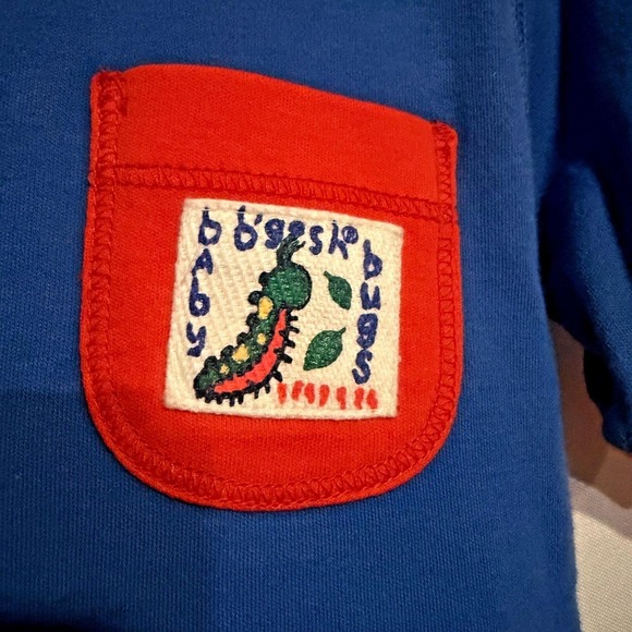 Vtg NWT Baby B'gosh 12M colorblock romper embroidered bugs 100%‎ cotton - Picture 5 of 5